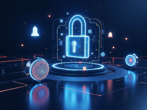 现代化安防科技概念图,高科技设备,智能监控系统,未来感场景